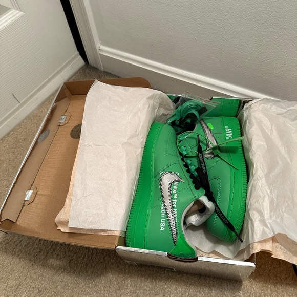 Nike Air Force 1 Off-White Brooklyn Spark Green - Picture 6 of 7